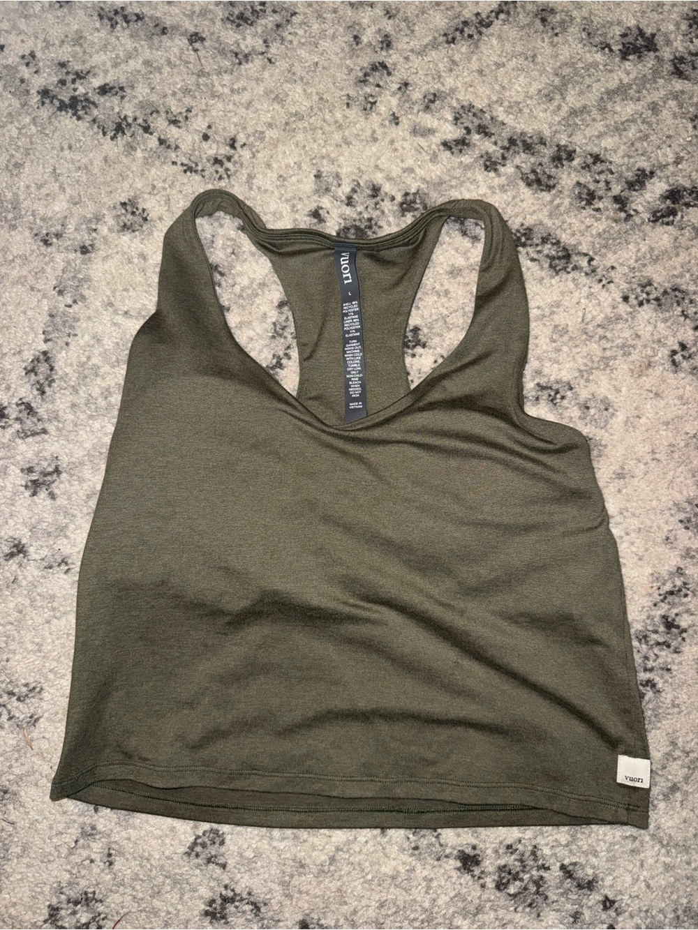 Vuori Halo Performance Crop Tank 2.0 Green VW1172 Racerback